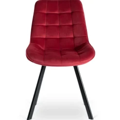 Krzesła Tapicerowane|Krzesła>MEBEL ELITE Krzesło tapicerowane do jadalni bordowe welurowe RILLO Czerwienie i bordo