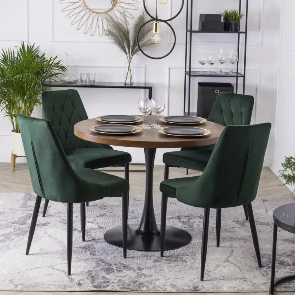 Krzesła Tapicerowane|Krzesła>MEBEL ELITE Krzesło tapicerowane do jadalni zielone welurowe CORIO Odcienie zielonego