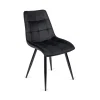 Krzesła Tapicerowane|Krzesła>MEBEL ELITE Krzesło tapicerowane do jadalni welurowe czarne RITO