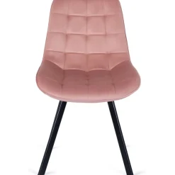 Krzesła Tapicerowane|Krzesła>MEBEL ELITE Krzesło tapicerowane do jadalni welurowe różowe RILLO różowy