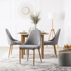 Krzesła Tapicerowane|Krzesła>MEBEL ELITE Krzesło tapicerowane do jadalni szary TIRANO