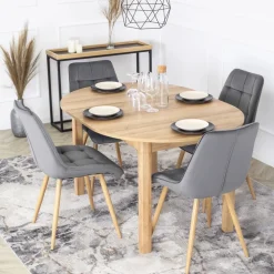 Krzesła Tapicerowane|Krzesła></noscript>MEBEL ELITE Krzesło welurowe tapicerowane do jadalni szare RUFIO