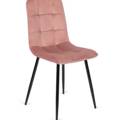 Krzesła Tapicerowane|Krzesła>MEBEL ELITE Krzesło welurowe tapicerowane do jadalni różowe PAREO