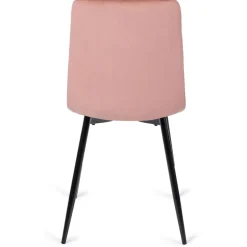Krzesła Tapicerowane|Krzesła></noscript>MEBEL ELITE Krzesło welurowe tapicerowane do jadalni różowe PAREO