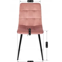 Krzesła Tapicerowane|Krzesła></noscript>MEBEL ELITE Krzesło welurowe tapicerowane do jadalni różowe PAREO