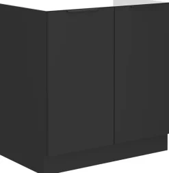 Meble Kuchenne>Lempert Kuchenna szafka pod zlewozmywak 80 cm SELENA czarny