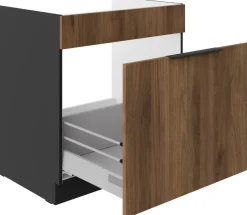 Meble Kuchenne>Lempert Kuchenna szafka pod zlewozmywak 80 cm MARGARET orzech okapi