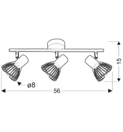 Oświetlenie Przedpokoju|Oświetlenie Jadalni>Candellux Lighting LAMPA ŚCIENNA FLY LISTWA E14 CZARNY