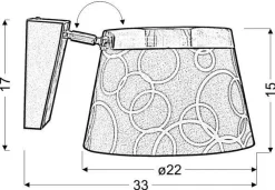 Oświetlenie Przedpokoju|Oświetlenie Sypialni>Candellux Lighting Lampa ścienna kinkiet biały chrom Impresja