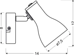 Oświetlenie Pokoju Dziecięcego|Oświetlenie Przedpokoju>Candellux Lighting Lampa ścienna Kinkiet Julie 1xE14 szary