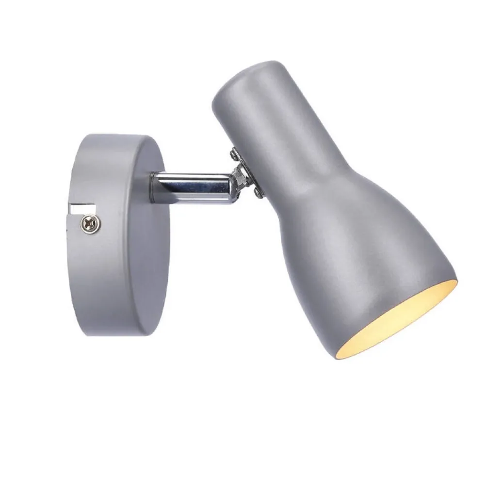 Oświetlenie Pokoju Dziecięcego|Oświetlenie Sypialni>Candellux Lighting Lampa ścienna kinkiet Picardo E14 szary srebrny