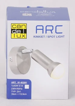 Oświetlenie Przedpokoju|Oświetlenie Sypialni></noscript>Candellux Lighting Lampa ścienna kinkiet satyna nikiel Arc