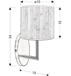 Oświetlenie Pokoju Dziecięcego|Oświetlenie Sypialni>Candellux Lighting Lampa Ścienna Kinkiet Timber E14 Sosna