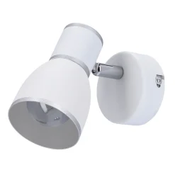 Oświetlenie Przedpokoju|Oświetlenie Sypialni></noscript>Candellux Lighting Lampa ścienna kinkiet 1xE14 biały+chrom FIDO