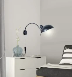 Oświetlenie Przedpokoju|Oświetlenie Sypialni>Candellux Lighting Lampa ścienna kinkiet 1X40W E14 czarny NORA