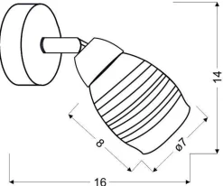 Oświetlenie Przedpokoju|Oświetlenie Sypialni>Candellux Lighting Lampa ścienna kinkiet 1X10W E14 LED chrom JUBILAT