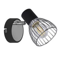 Oświetlenie Przedpokoju|Oświetlenie Salonu></noscript>Candellux Lighting Lampa ścienna kinkiet 1X40W E14 czarny + chrom MODO