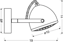 Oświetlenie Przedpokoju|Oświetlenie Jadalni></noscript>Candellux Lighting Lampa ścienna kinkiet 1X50W GU10 betonowy szary PENT