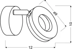 Oświetlenie Sypialni|Oświetlenie Salonu></noscript>Candellux Lighting Lampa ścienna kinkiet 1X5W LED chrom THEMA