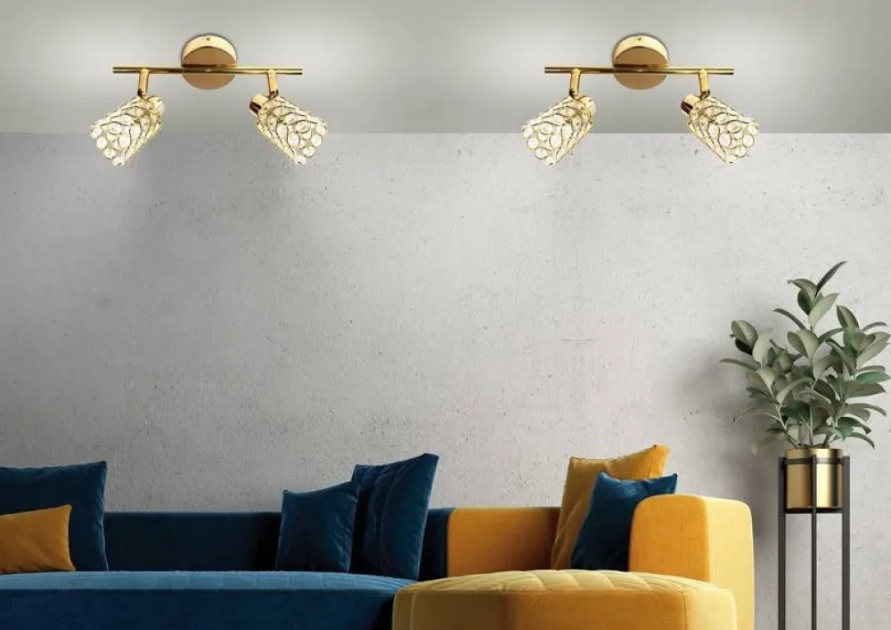 Oświetlenie Przedpokoju|Oświetlenie Jadalni>Candellux Lighting Lampa ścienna listwa 2xG9 mosiądz YORKY