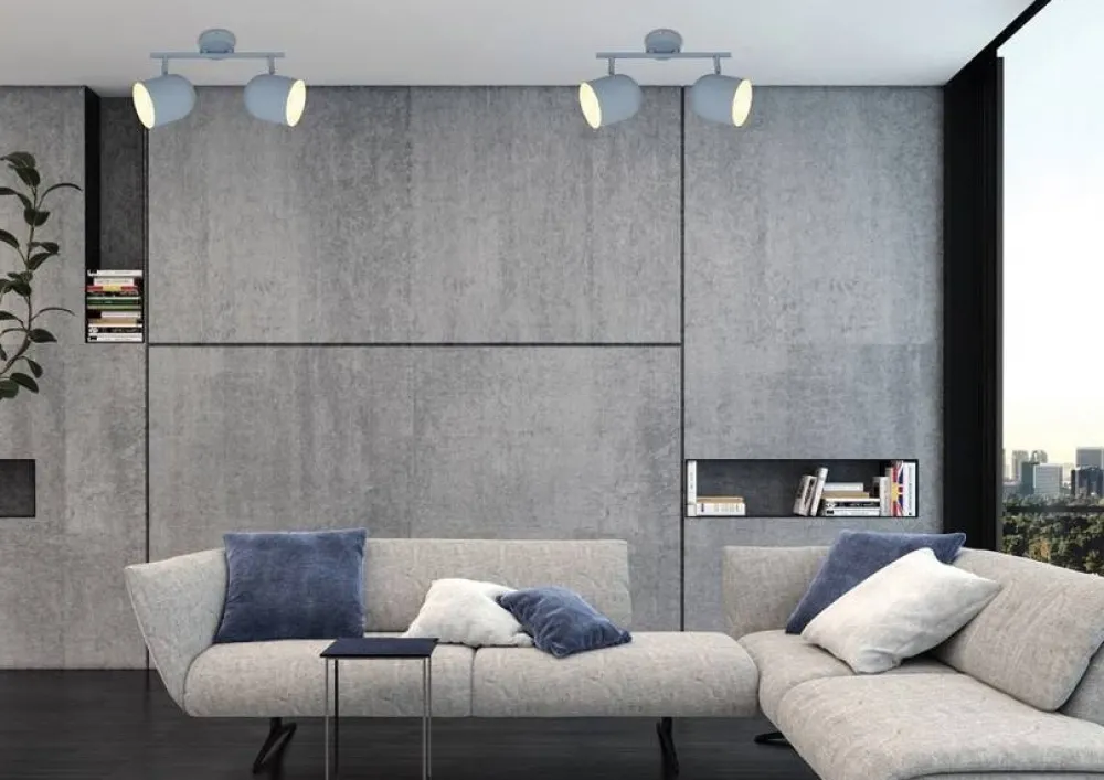 Oświetlenie Sypialni|Oświetlenie Kuchni>Candellux Lighting Lampa ścienna listwa 2X40W E27 szary mat AZURO