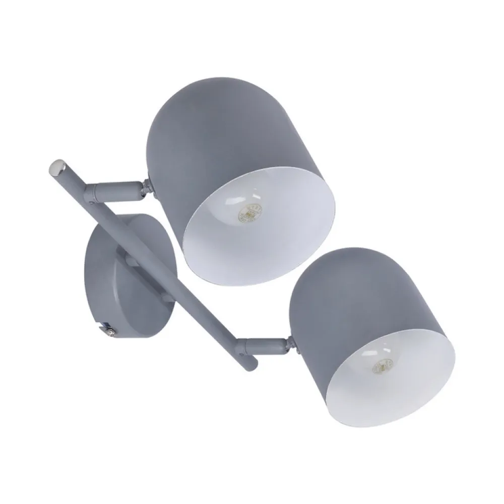 Oświetlenie Sypialni|Oświetlenie Kuchni>Candellux Lighting Lampa ścienna listwa 2X40W E27 szary mat AZURO