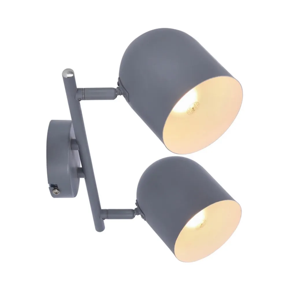 Oświetlenie Sypialni|Oświetlenie Kuchni>Candellux Lighting Lampa ścienna listwa 2X40W E27 szary mat AZURO