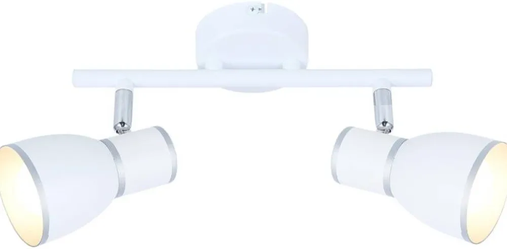 Oświetlenie Przedpokoju|Oświetlenie Łazienki>Candellux Lighting Lampa ścienna listwa 2X40W E14 biały/chrom FIDO