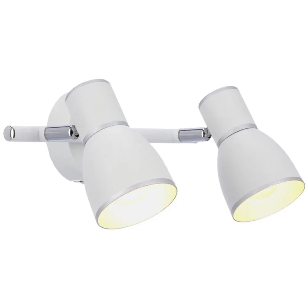 Oświetlenie Przedpokoju|Oświetlenie Łazienki>Candellux Lighting Lampa ścienna listwa 2X40W E14 biały/chrom FIDO