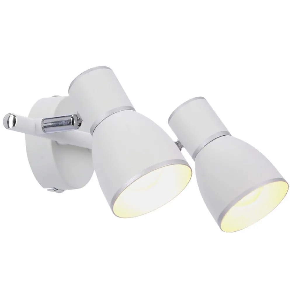 Oświetlenie Przedpokoju|Oświetlenie Łazienki>Candellux Lighting Lampa ścienna listwa 2X40W E14 biały/chrom FIDO