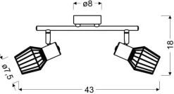 Oświetlenie Przedpokoju|Oświetlenie Jadalni>Candellux Lighting Lampa ścienna listwa 2X40W E14 szary VIKING