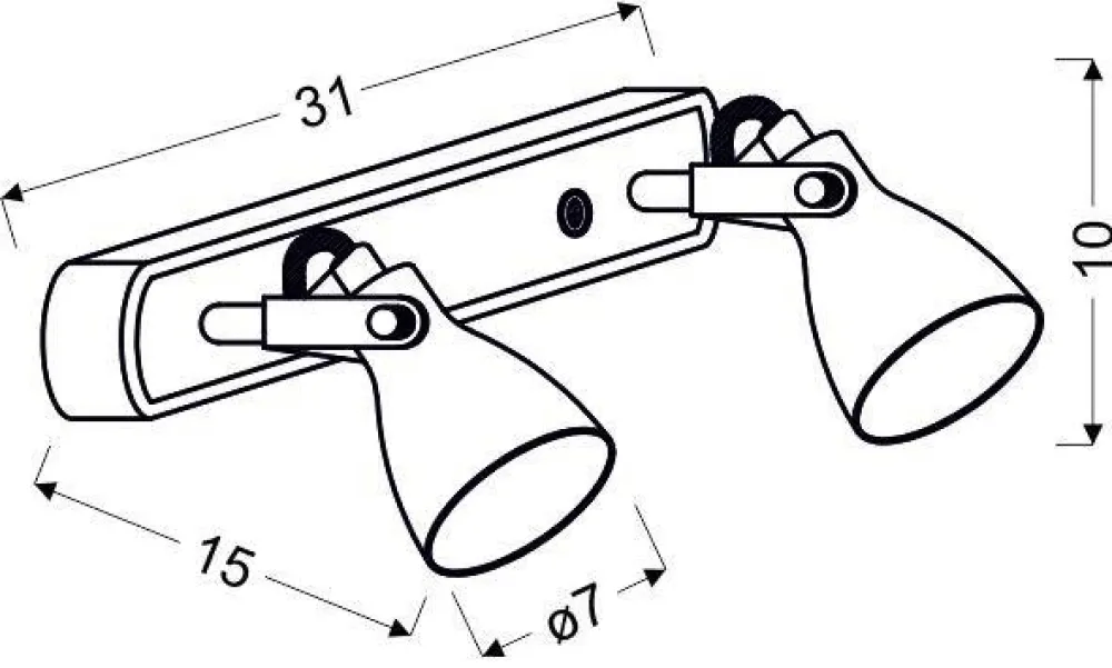 Oświetlenie Przedpokoju|Oświetlenie Jadalni>Candellux Lighting Lampa ścienna listwa 2X40W GU10 szary mat ASH