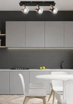 Lampy Wiszące|Oświetlenie Przedpokoju>Candellux Lighting Lampa ścienna listwa 3X50W GU10 czarny/miedź MARKUS