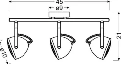 Oświetlenie Przedpokoju|Oświetlenie Jadalni></noscript>Candellux Lighting Lampa ścienna listwa 3X50W GU10 betonowy szary PENT