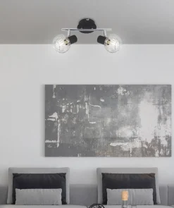 Lampy Sufitowe|Oświetlenie Przedpokoju>Candellux Lighting LAMPA ŚCIENNA OSLOK 92-61843 LISTWA E14 CZARNY/CHROM