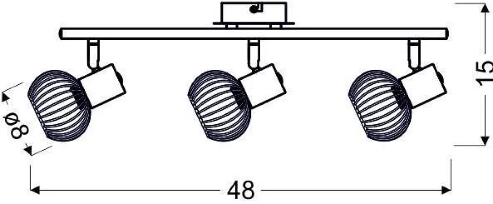 Lampy Wiszące|Oświetlenie Przedpokoju>Candellux Lighting LAMPA ŚCIENNA OSLOK LISTWA E14 CZARNY/CHROM