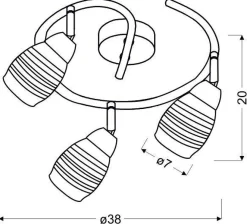 Oświetlenie Przedpokoju|Oświetlenie Jadalni></noscript>Candellux Lighting Lampa ścienna spirala 3X10W E14 LED chrom MILTON