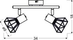 Oświetlenie Pokoju Dziecięcego|Oświetlenie Salonu>Candellux Lighting Lampa listwa ścienna/sufitowa chrom/biała 2xE14 Verve