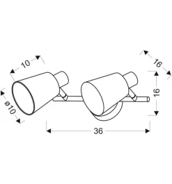 Oświetlenie Jadalni|Oświetlenie Sypialni></noscript>Candellux Lighting Lampa listwa sufitowa PIN chrom 2x40W