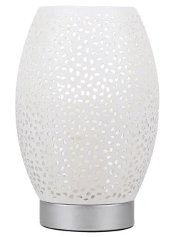 Oświetlenie Sypialni|Oświetlenie Salonu>Candellux Lighting Lampa nocna ażurowa biało-srebrna Venus