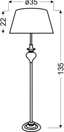 Oświetlenie Jadalni|Oświetlenie Sypialni>Candellux Lighting Lampa podłogowa czarna Gillenia nitkowy abażur 1xE27