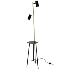 Oświetlenie Jadalni|Oświetlenie Sypialni></noscript>Candellux Lighting Lampa podłogowa Perret czarno-złota 164cm