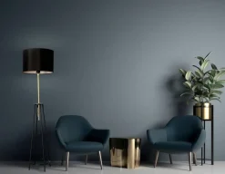 Oświetlenie Jadalni|Oświetlenie Sypialni></noscript>Candellux Lighting Lampa podłogowa Tegola matowa czarno-złota