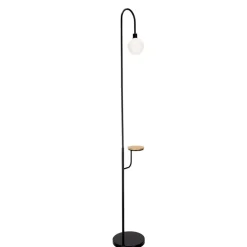 Oświetlenie Jadalni|Oświetlenie Sypialni>Candellux Lighting Lampa podłogowa Vanity czarna z półką 173cm