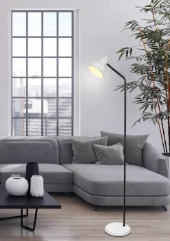 Oświetlenie Jadalni|Oświetlenie Sypialni>Candellux Lighting Lampa podłogowa Zumba czarno-biała prosta regulowana