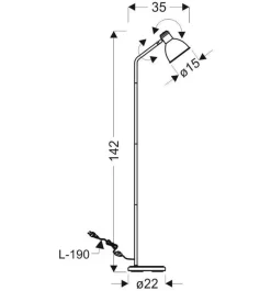 Oświetlenie Jadalni|Oświetlenie Sypialni>Candellux Lighting Lampa podłogowa Zumba czarno-biała prosta regulowana