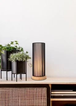 Oświetlenie Jadalni|Oświetlenie Sypialni>Ledea Lampa stołowa czarna Kioto drewno