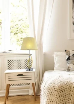 Oświetlenie Jadalni|Oświetlenie Salonu>Candellux Lighting Lampa stołowa gabinetowa chrom złoty abażur DIJA