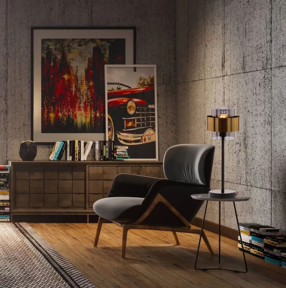 Oświetlenie Jadalni|Oświetlenie Sypialni>Candellux Lighting Lampa stołowa glamour Spiega E14 40W