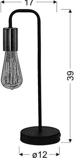 Oświetlenie Pokoju Dziecięcego|Oświetlenie Sypialni>Candellux Lighting Lampa stołowa nocna Herpe loftowa